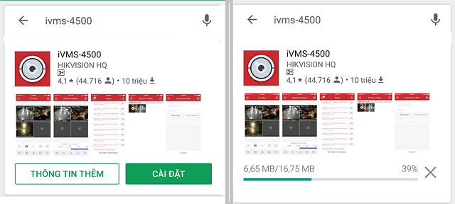 Tải và cài đặt ứng dụng IVMS- 4500