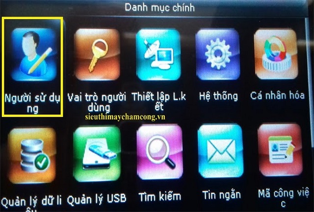 Bước 2 - Cách lấy dấu vân tay trên máy chấm công Bước 2 - Cách lấy dấu vân tay trên máy chấm công