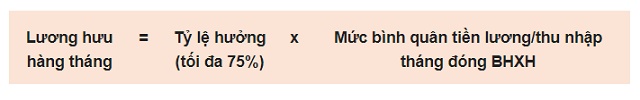 Công thức tính lương hưu hàng tháng 