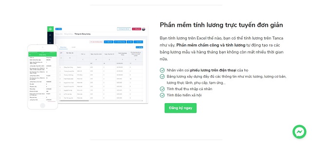 Phần mềm chấm công trực tuyến - Tanca